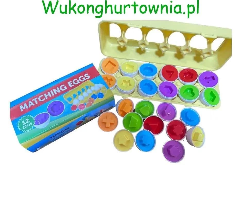 Zabawka Edukacyjna Matching Eggs 12 szt - Sorter Kształtów