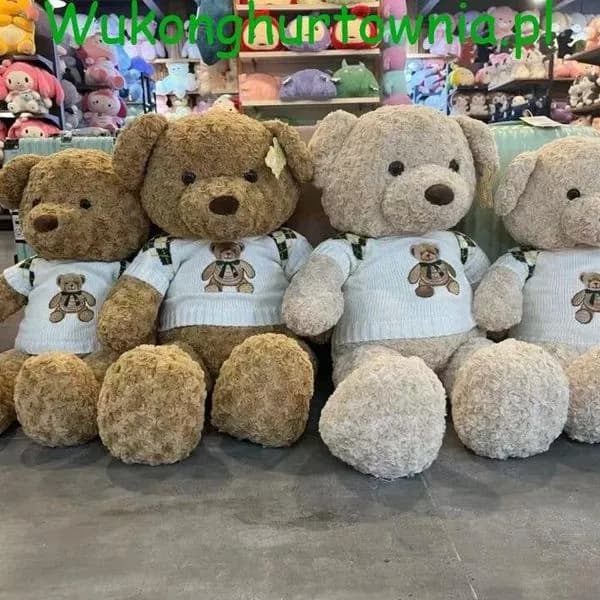 Maskotka Pluszowa Miś w Sweterku 80cm - Mix Kolorów