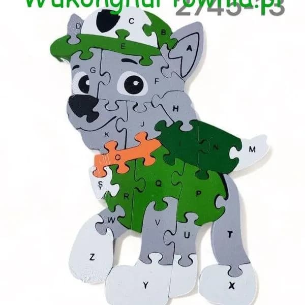 Zabawka Drewniana Puzzle Paw Patrol