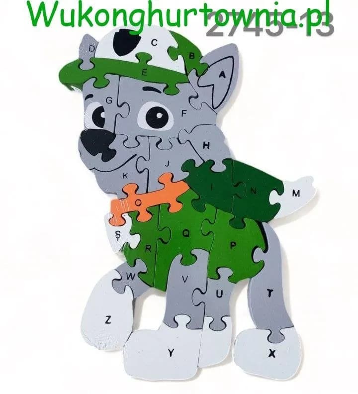 Zabawka Drewniana Puzzle Paw Patrol