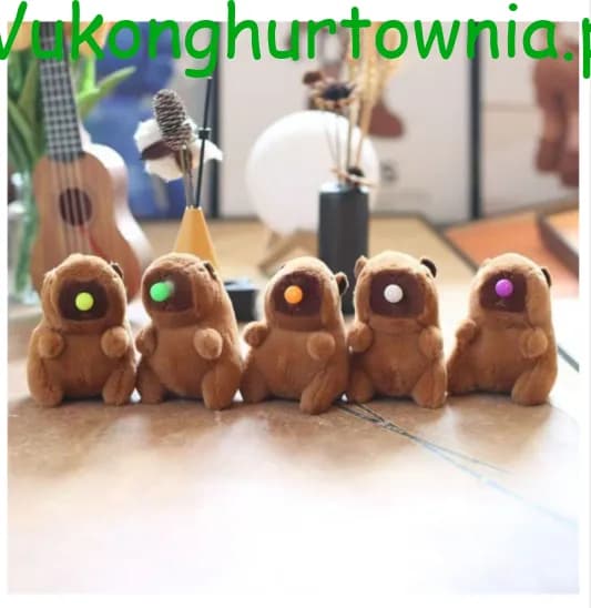 Brelok do Kluczy Pluszowa Kapibara z Bańką z Nosa 12szt