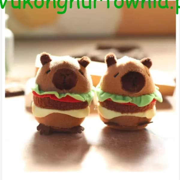 Brelok do Kluczy Pluszowa Kapibara Hamburger 12 szt.