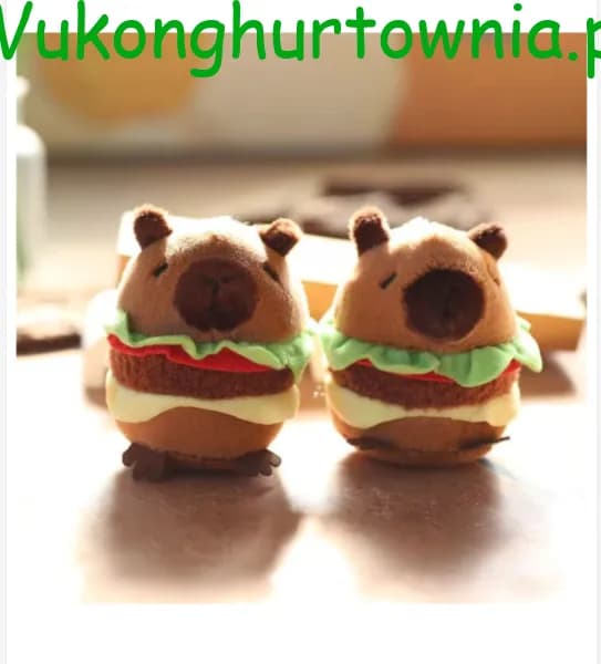 Brelok do Kluczy Pluszowa Kapibara Hamburger 12 szt.