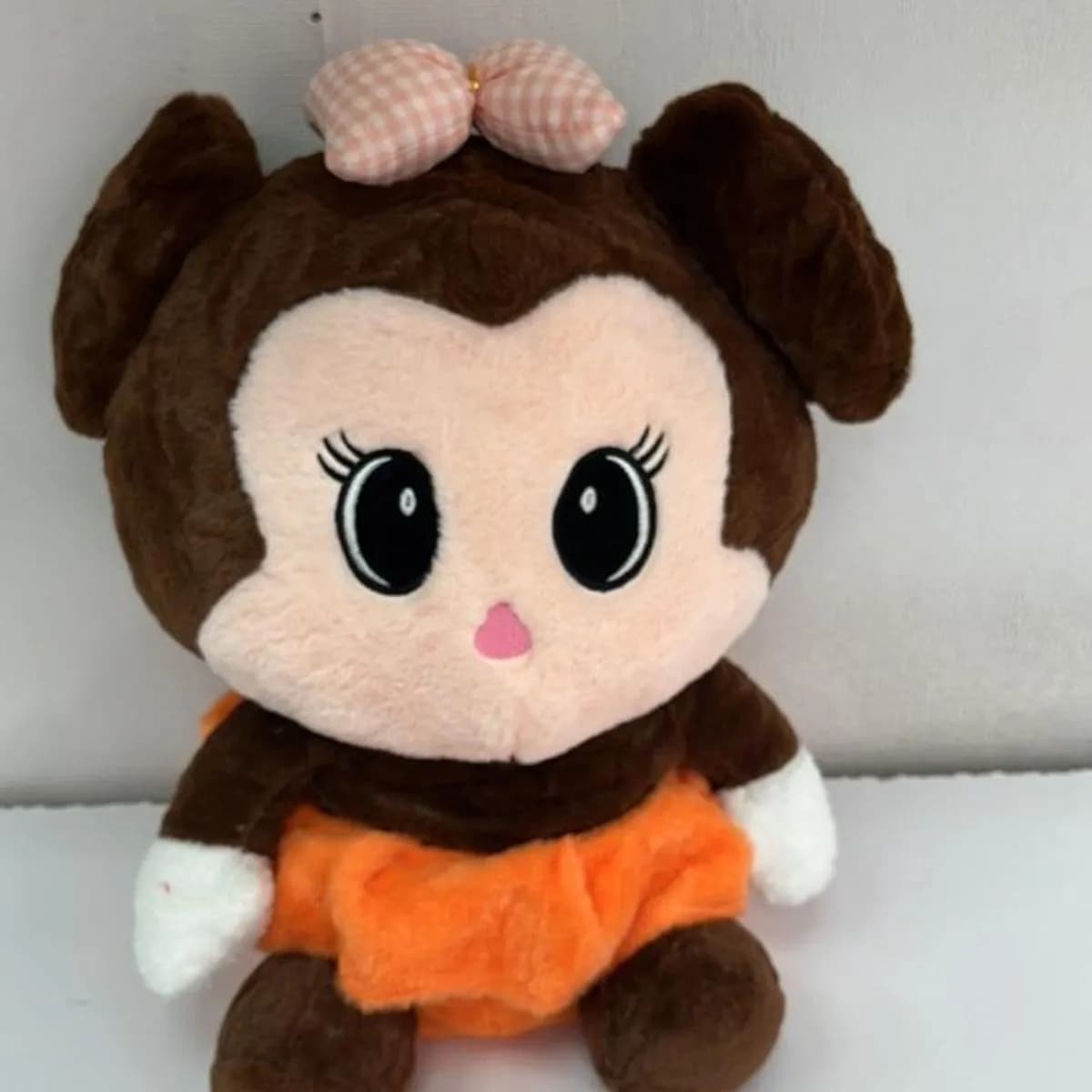 Maskotka na Kocyk - Pluszowa Małpka z Kokardą, 6 szt.