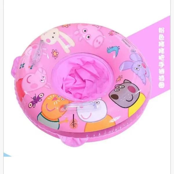 Koło do pływania 70cm Peppa Pig z siedziskiem różowe