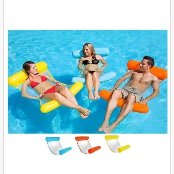 Hamak wodny dmuchany do basenu 130x70cm mix kolorów