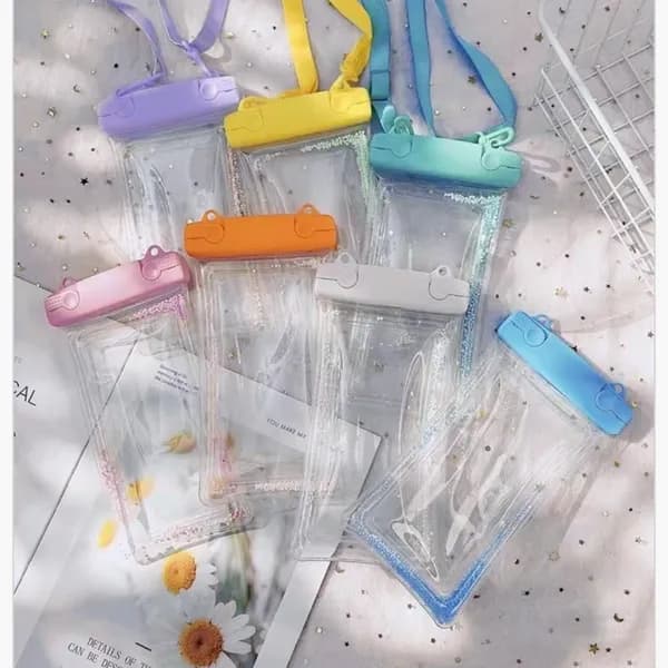 Etui Wodoodporne na Telefon 22x12cm ze Smyczą Mix Kolorów