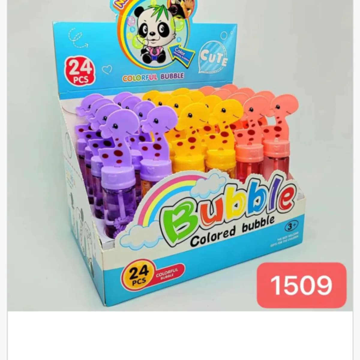 Miecz na Bańki Mydlane Żyrafa - Mix Kolorów, 24 szt.