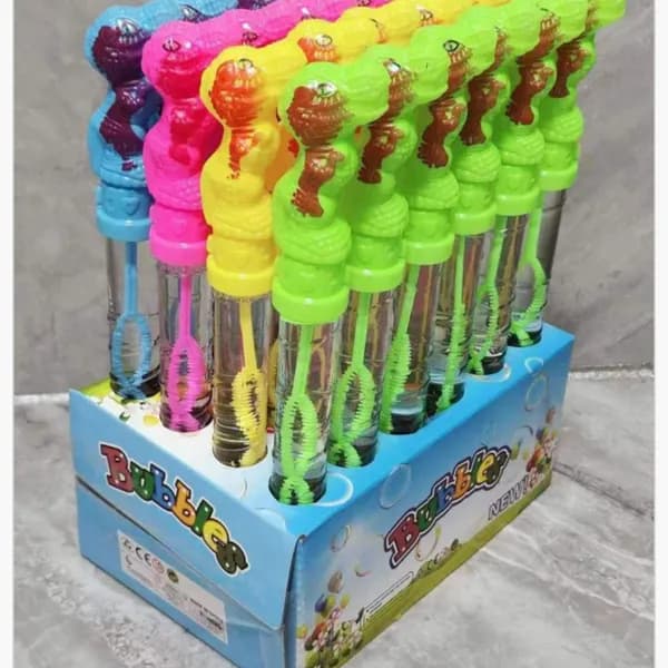 Miecz na Bańki Mydlane Dinozaur 24 szt. - Mix Kolorów