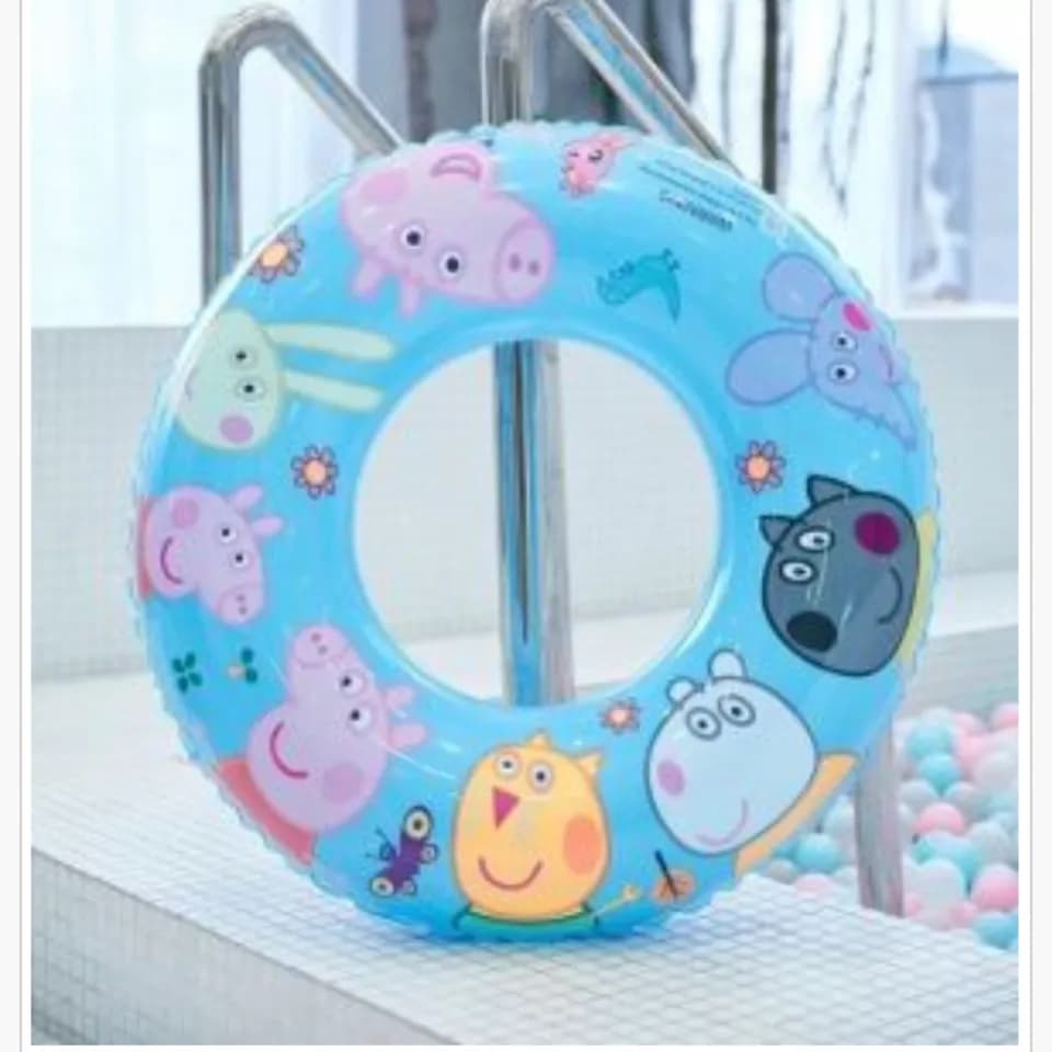 Koło do pływania 90cm Świnka Peppa niebieskie dmuchane