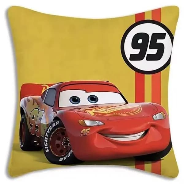 Poduszka 45x45cm Zygzak McQueen Auta Cars Żółta