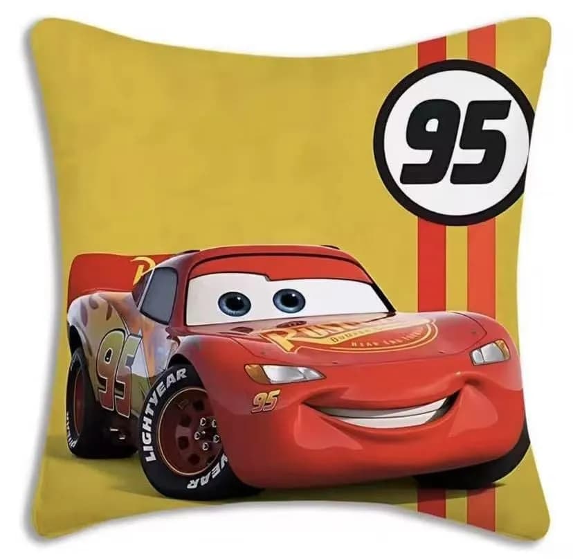 Poduszka 45x45cm Zygzak McQueen Auta Cars Żółta