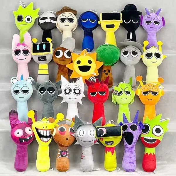 Maskotka Pluszowa 20cm Mix Postaci Kolorowe 30 szt.