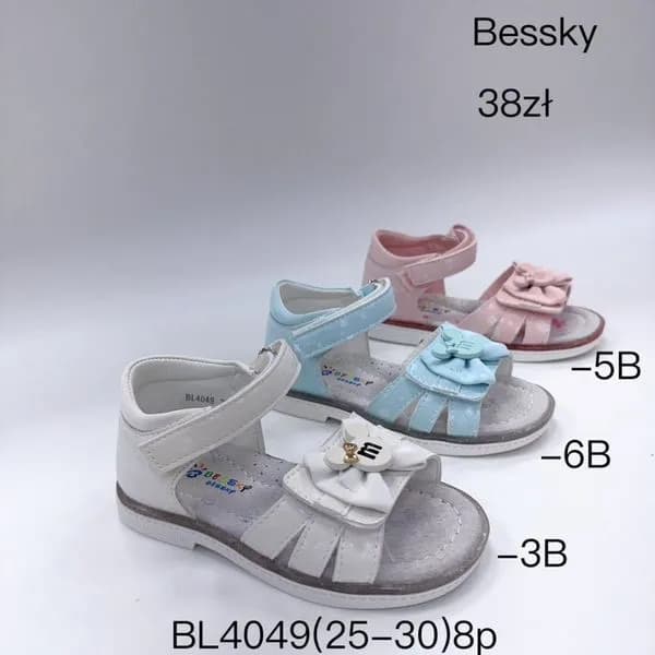Sandały dziecięce Bessky BL4049 rozmiar 25-30 z kokardą