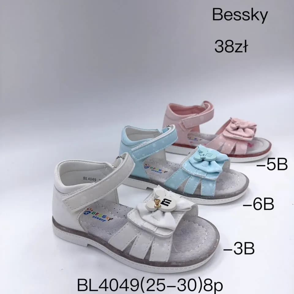 Sandały dziecięce Bessky BL4049 rozmiar 25-30 z kokardą