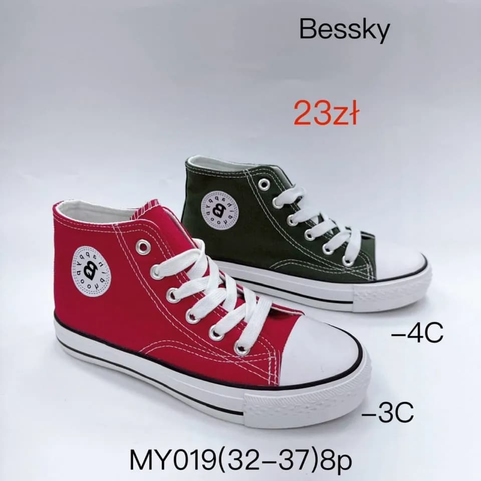 TRAMPKI DZIECIĘCE Bessky Wysokie Rozmiary 32-37 Mix Kolorów