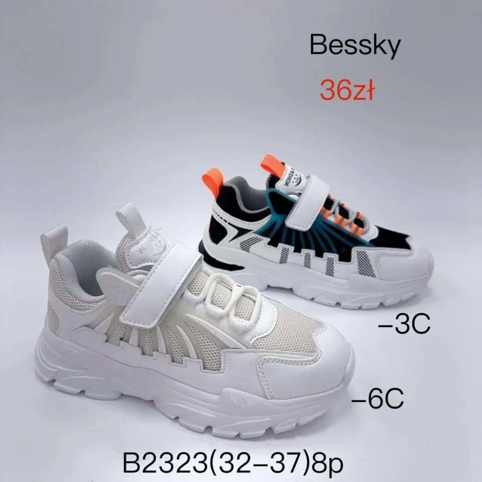 Trampki dziecięce Bessky sportowe r. 32-37 na rzepy
