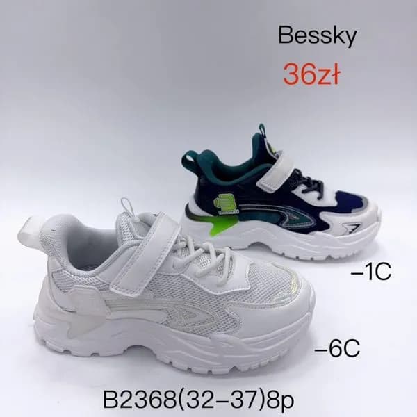 Trampki dziecięce Bessky sportowe r. 32-37 mix kolorów