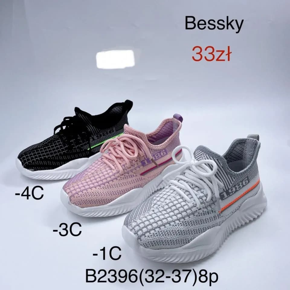 Trampki dziecięce Bessky rozmiary 32-37 sportowe siateczkowe