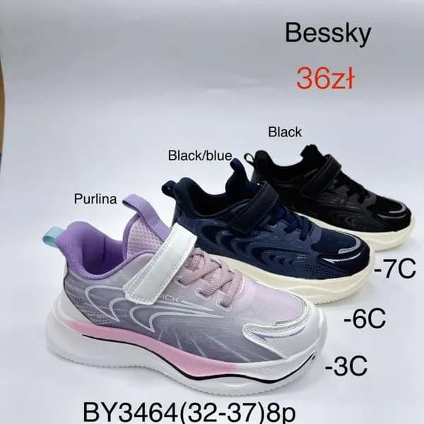 TRAMPKI DZIECIĘCE Bessky na rzepy, rozmiary 32-37, mix kolorów