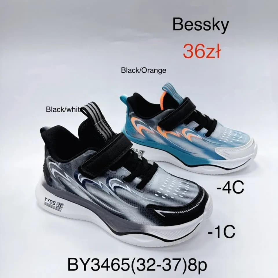 Trampki dziecięce Bessky sportowe r. 32-37 rzepy mix kolorów