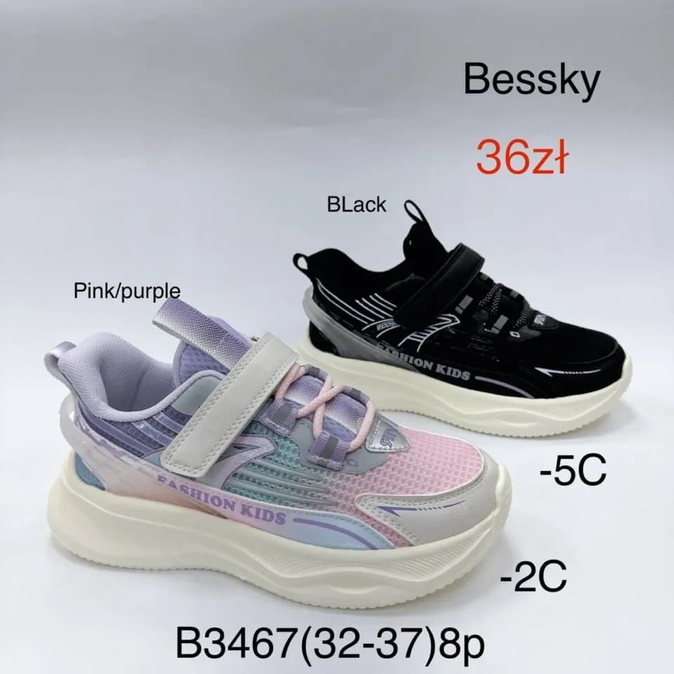 Trampki dziecięce Bessky sportowe na rzepy rozmiar 32-37