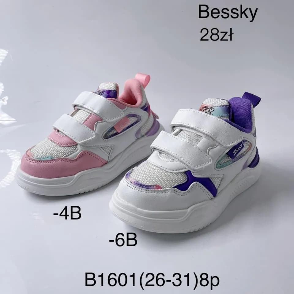 Trampki dziecięce Bessky sportowe na rzepy, rozmiary 26-31
