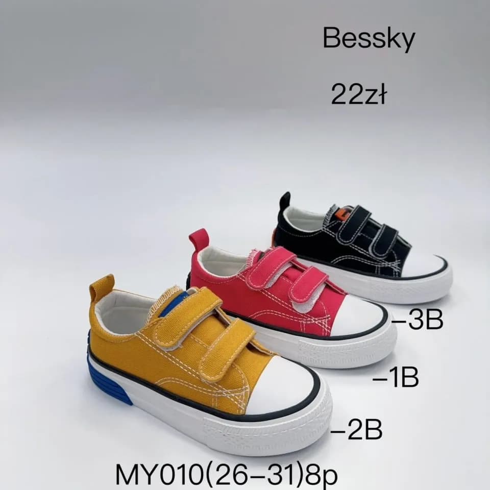 TRAMPKI DZIECIĘCE Bessky rozmiary 26-31 na rzepy mix kolorów