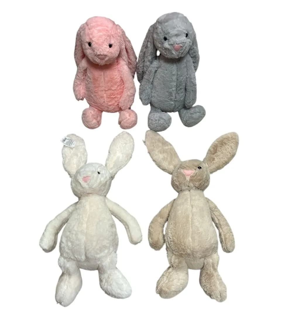 Maskotka Pluszowa Królik z Długimi Uszami Mix Kolorów 6 szt.