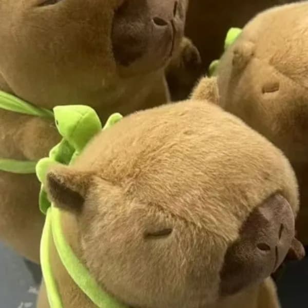 Maskotka Pluszowa Kapibara z Zielonym Plecakiem 30cm