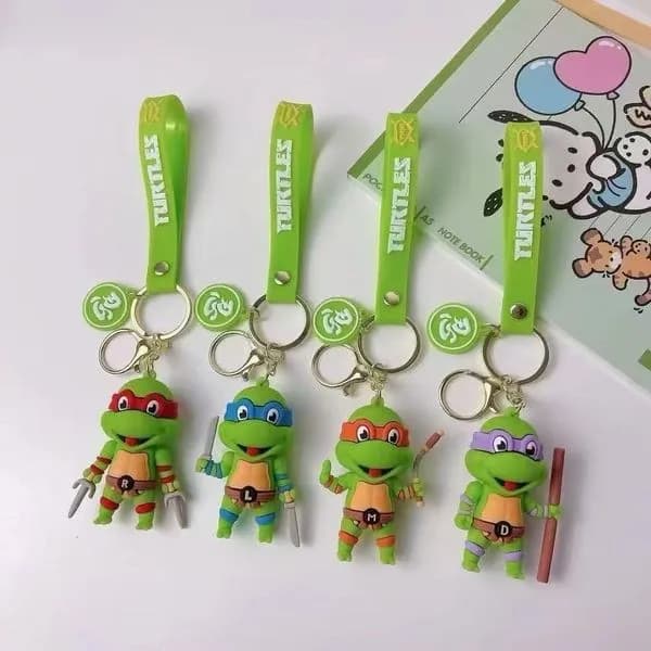 Brelok do Kluczy Wojownicze Żółwie Ninja Turtles 3D Mix 50szt