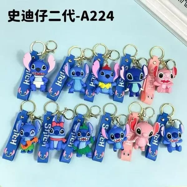 Brelok do Kluczy Stitch Figurka z Paskiem Mix Wzorów 50szt