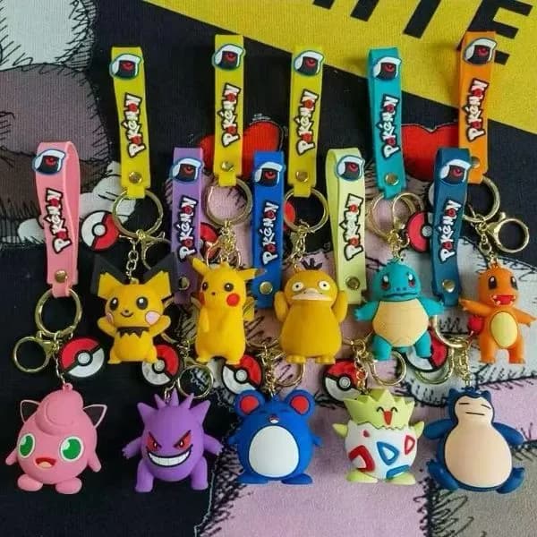 Brelok do Kluczy Pokémon 3D Figurka Mix Wzorów - 50 szt.