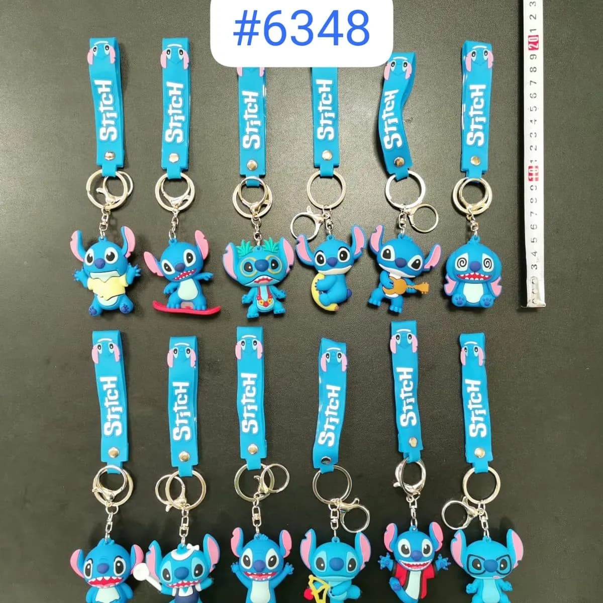 Brelok do Kluczy Stitch Silikonowy z Paskiem - Mix Wzorów