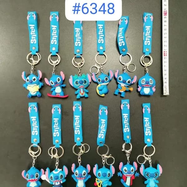 Brelok do Kluczy Stitch Silikonowy z Paskiem - Mix Wzorów