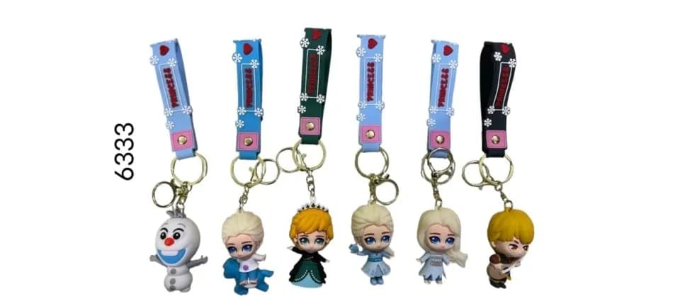 Brelok do Kluczy Figurki Postacie z Bajek z Paskiem 24 szt.