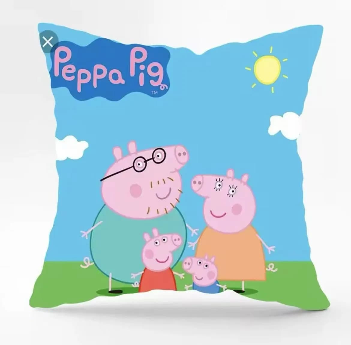 Poduszka dekoracyjna Świnka Peppa 45x45cm Rodzina Peppy