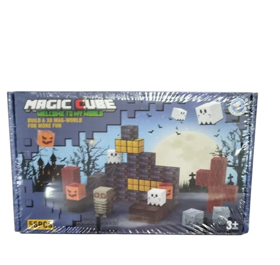 Klocki Magnetyczne Magnetic Block 56PCS Magic Cube Halloween