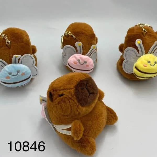 Brelok do Kluczy Pluszowa Kapibara ze Skrzydełkami 12szt