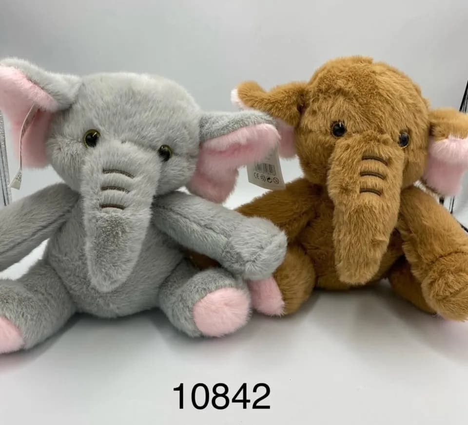 Maskotka Pluszowa Słoń Mix Kolorów, Opak. 12 szt