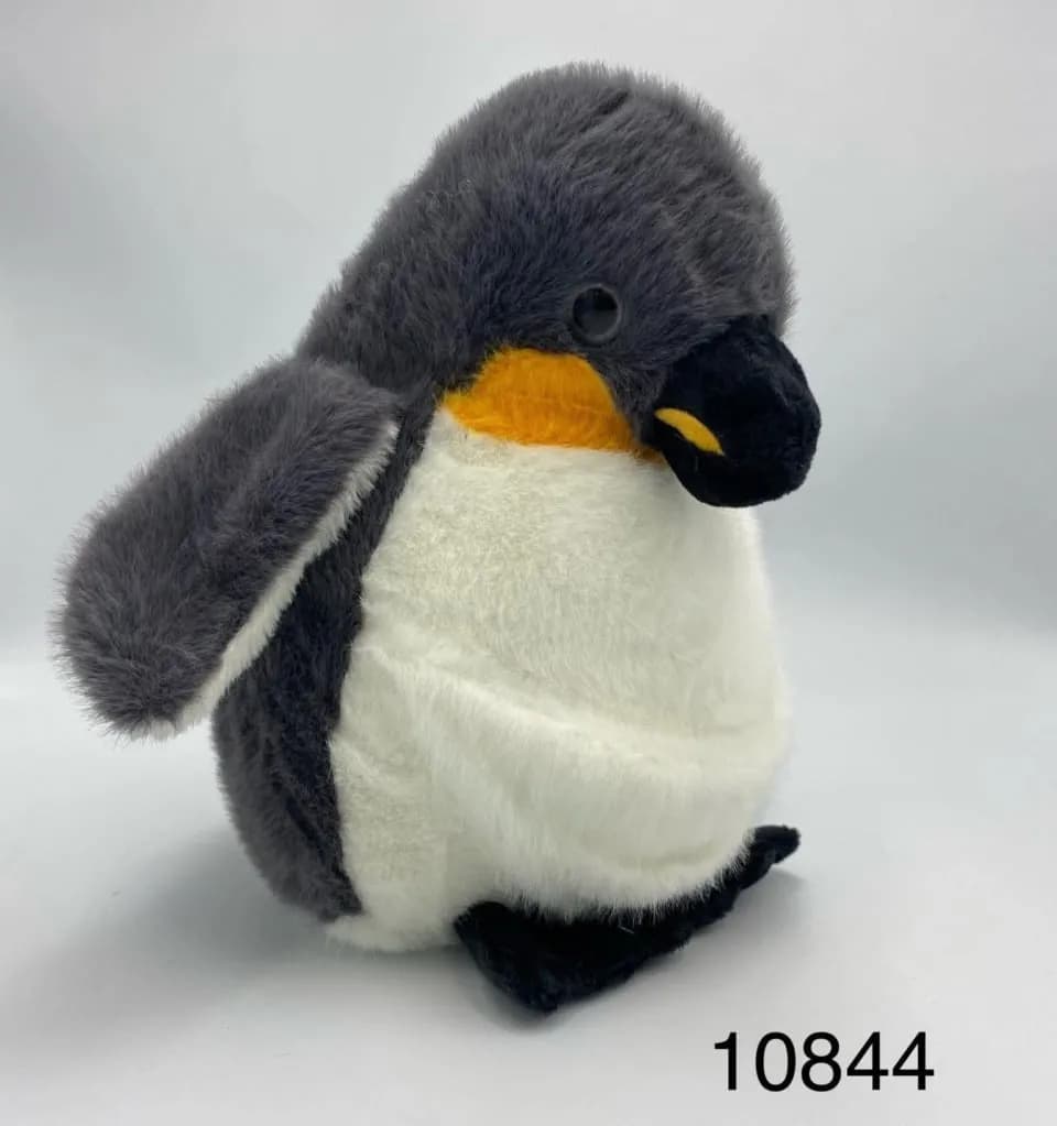 Maskotka Pluszowa Pingwin Szaro-Biały Miękki Plusz