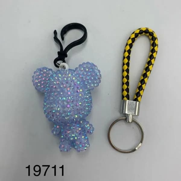 Brelok do Kluczy Miś z Cyrkoniami, 24 szt/paczka