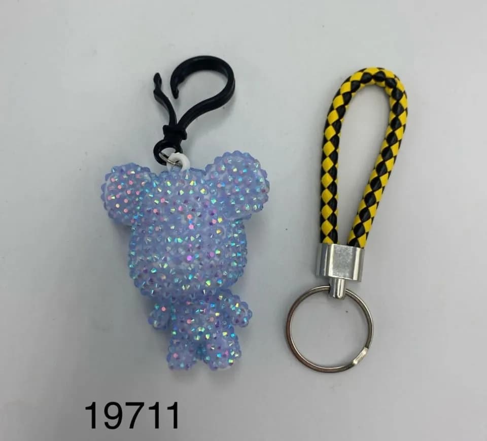 Brelok do Kluczy Miś z Cyrkoniami, 24 szt/paczka