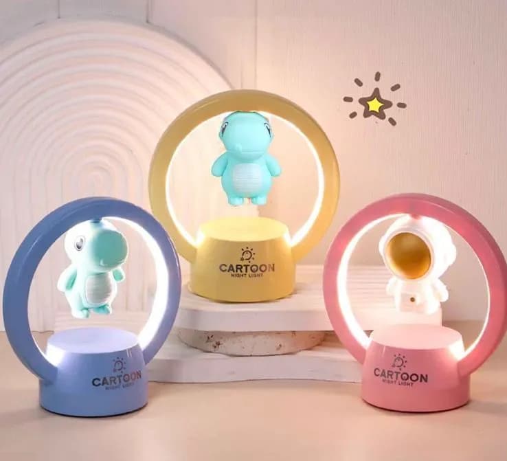 Lampka nocna z magnesem Cartoon LED, mix kolorów, 6 szt.