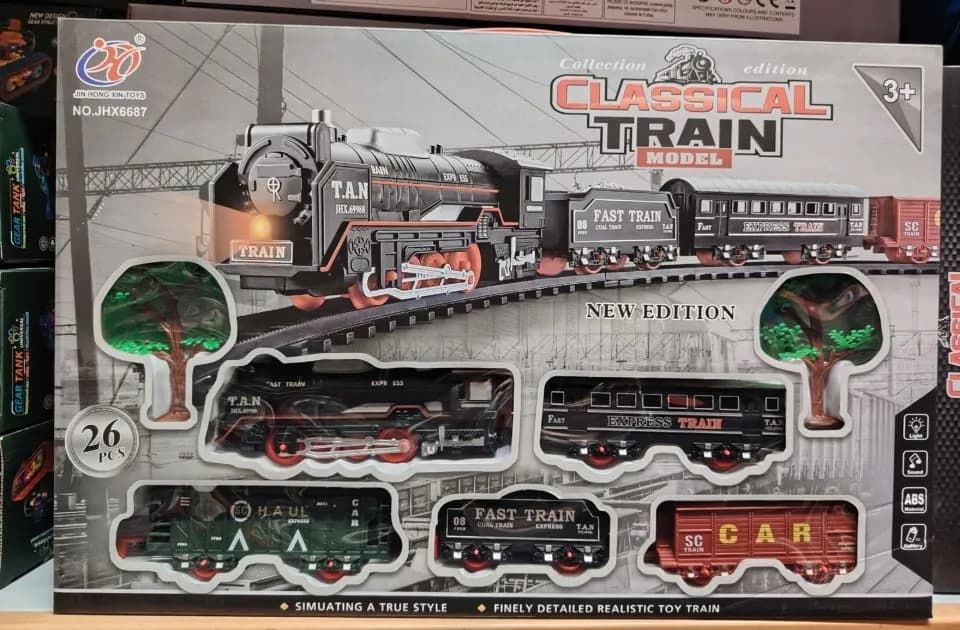 Zestaw Kolejka Classical Train Model 26 el. Światło Dźwięk