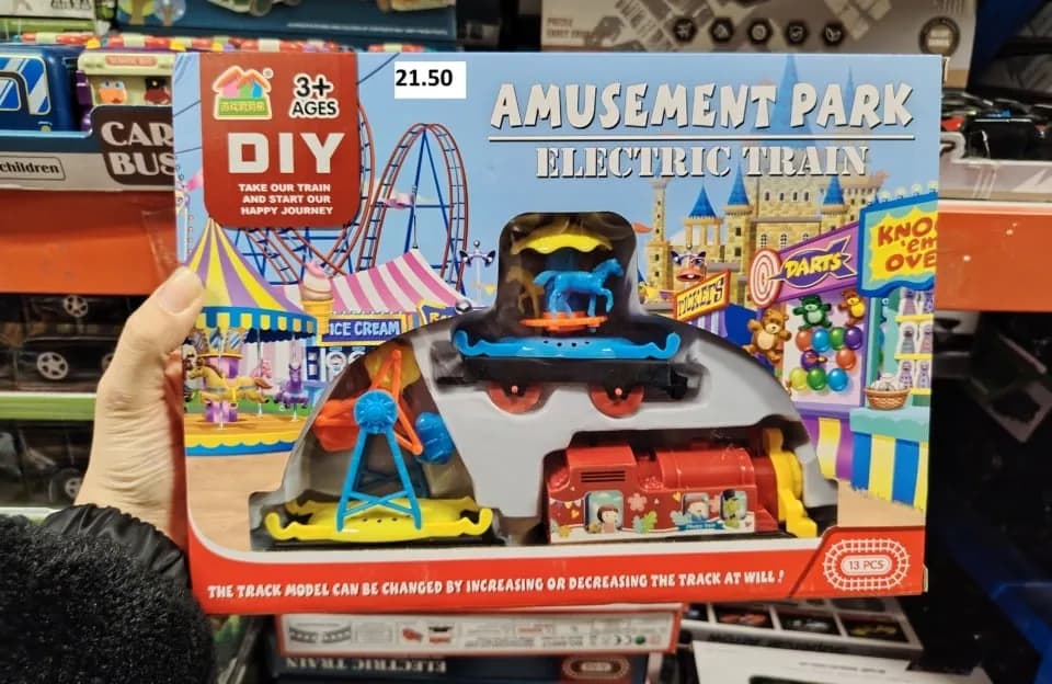 Zabawka Amusement Park Electric Train DIY 13 el. Kolejka Elektryczna