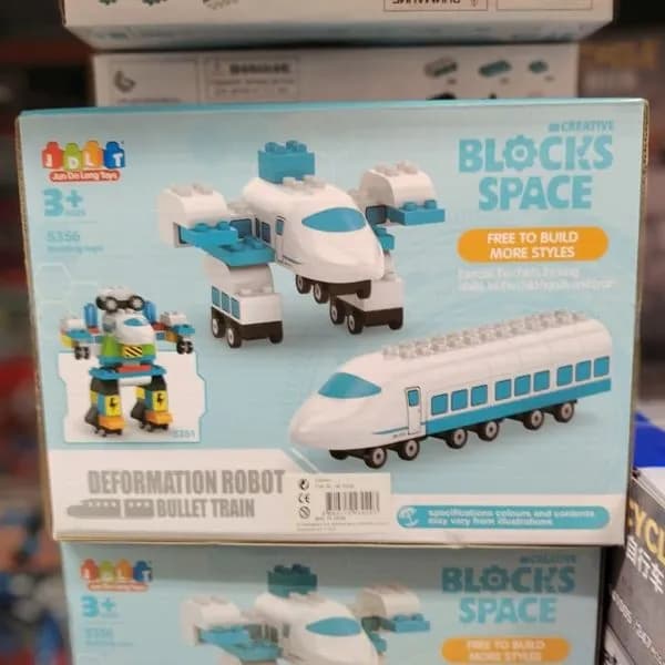 Klocki Blocks Space Bullet Train JDLT 5356 Robot 2w1