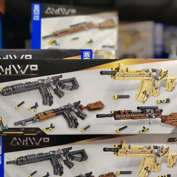 Klocki Pistolety Zhe Gao MHWP Karabin SMG Zestaw 6 szt.