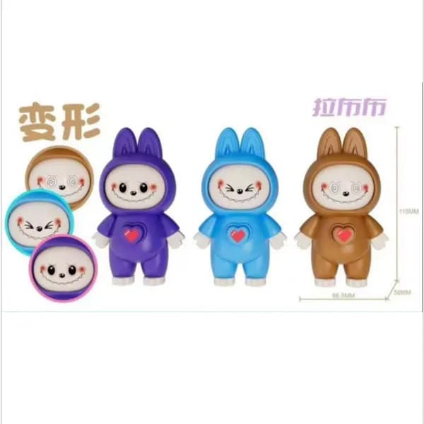 Brelok do Kluczy Figurka Królik 11,5cm Zmienna Twarz 12szt