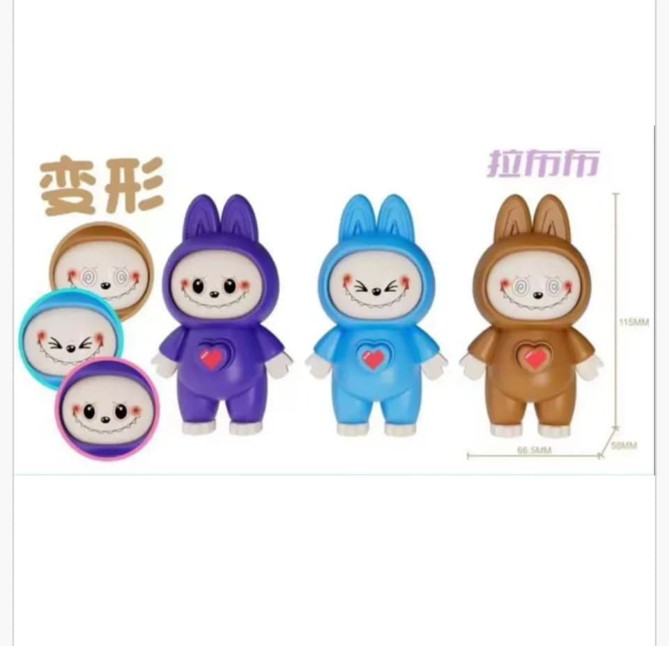 Brelok do Kluczy Figurka Królik 11,5cm Zmienna Twarz 12szt